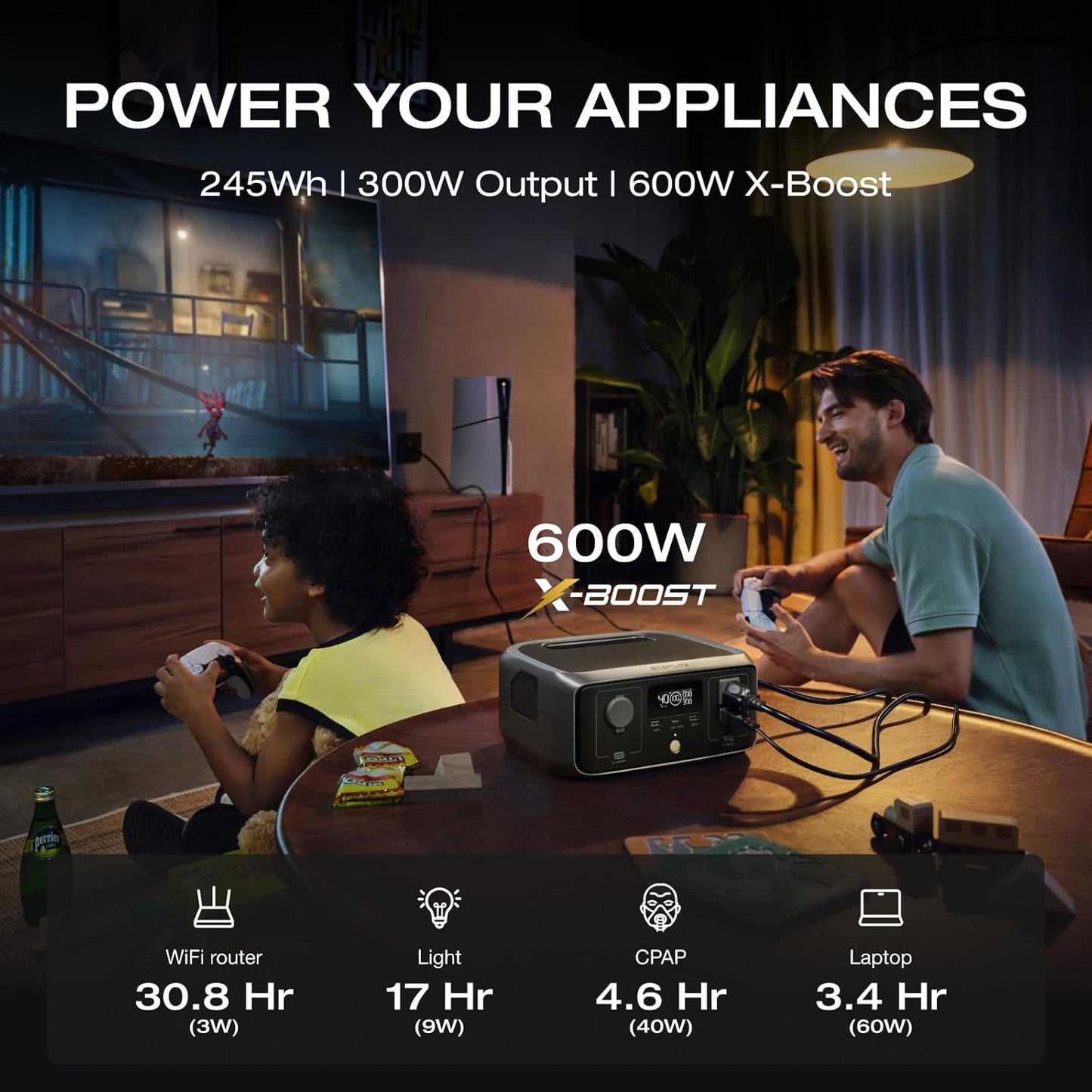 Estacion de Energia EcoFlow RIVER 3 (300W/245Wh)