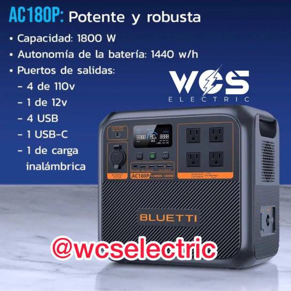 Estacion de Energia Bluetti AC180P (1800W/1440Wh)